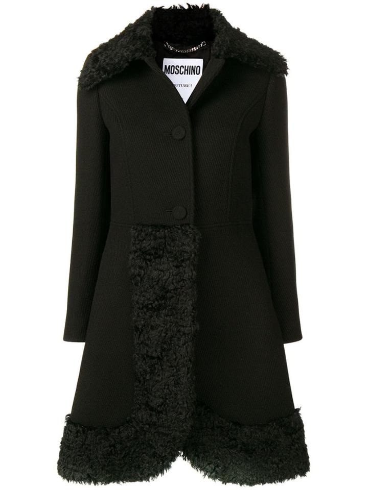 Moschino Single-breasted Coat - Black