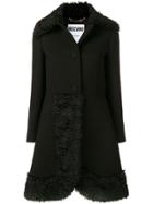 Moschino Single-breasted Coat - Black