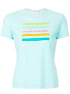 Yves Saint Laurent Pre-owned Rainbow Line Logo T-shirt - Blue