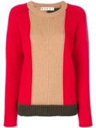 Marni Colour Block Sweater - Red