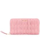 Miu Miu Quilted Wallet - Pink