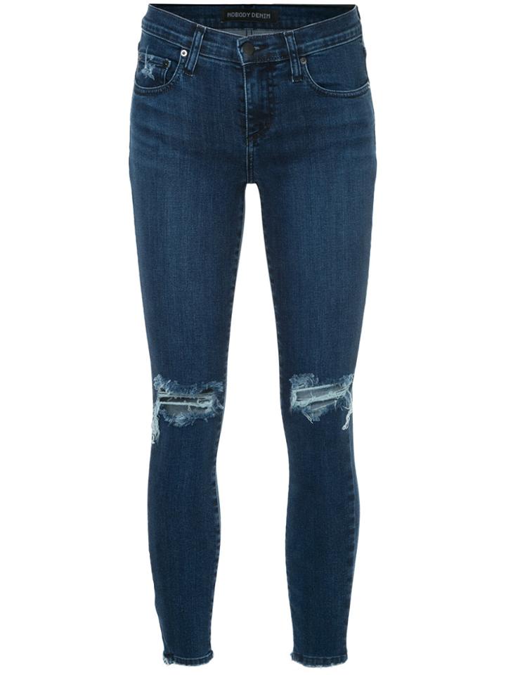 Nobody Denim Geo Skinny Ankle Positivity - Blue