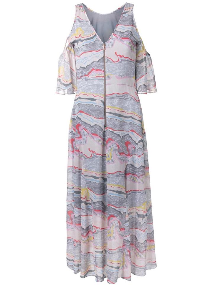 Ginger (red) & Smart 'alaskan Rivers' Dress, Women's, Size: 10, Polyester/silk Crepe