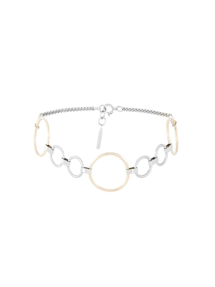 Justine Clenquet Circular Choker Necklace - Metallic
