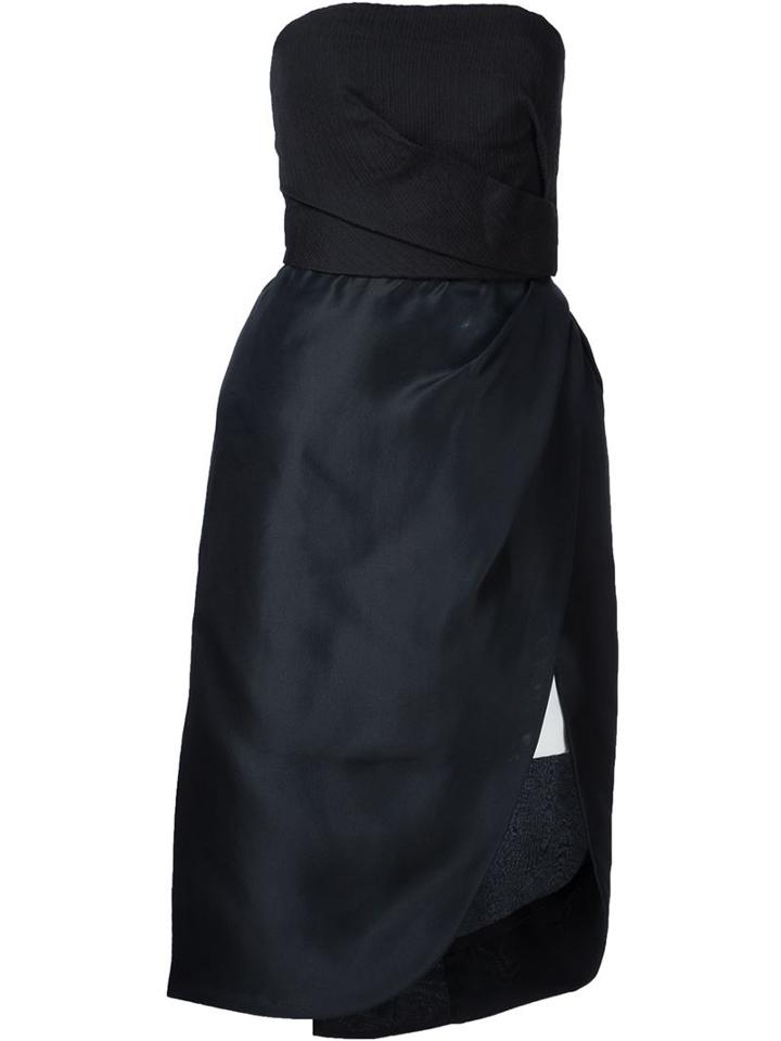 Monique Lhuillier Wrap Detail Slit Dress