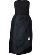 Monique Lhuillier Wrap Detail Slit Dress