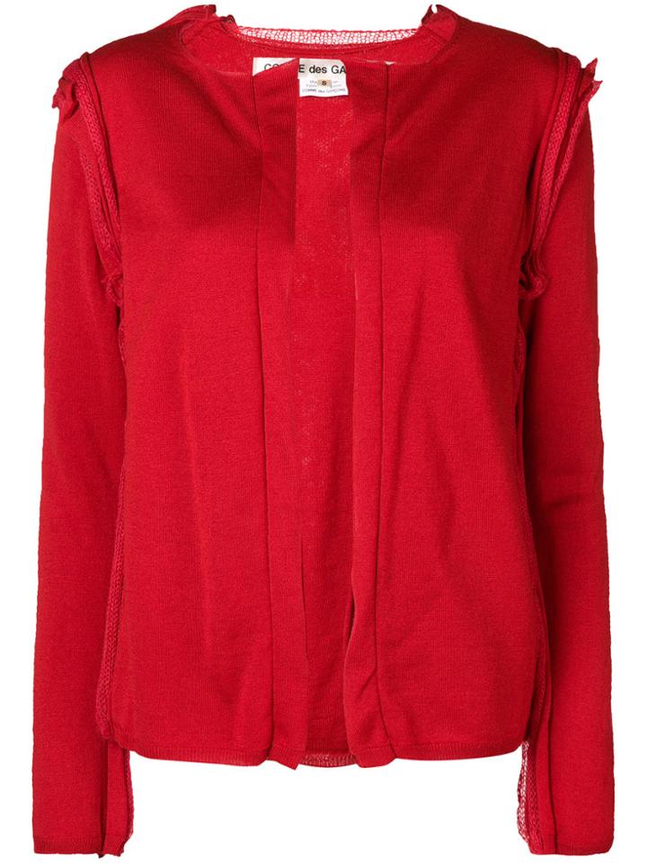 Comme Des Garçons Raw Seam Cardigan - Red