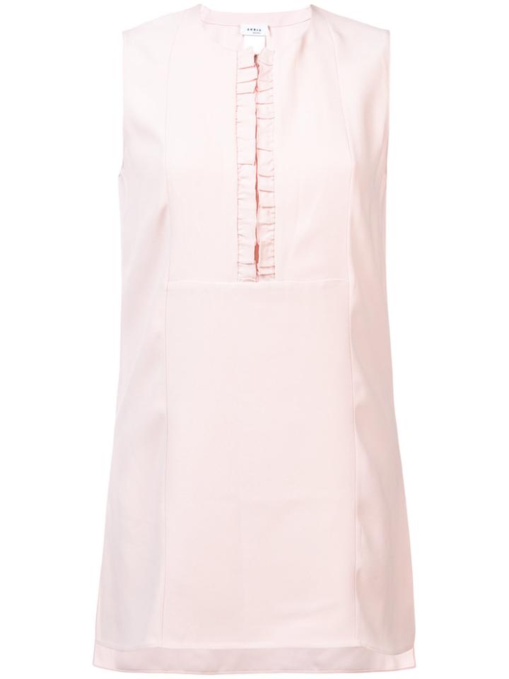 Akris Punto Sleeveless Pleat Detail Blouse - Pink & Purple