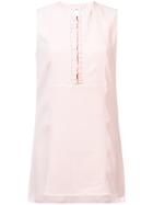 Akris Punto Sleeveless Pleat Detail Blouse - Pink & Purple