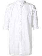 Alexandre Plokhov Cropped Sleeve Shirt, Men's, Size: 48, White, Cotton/spandex/elastane