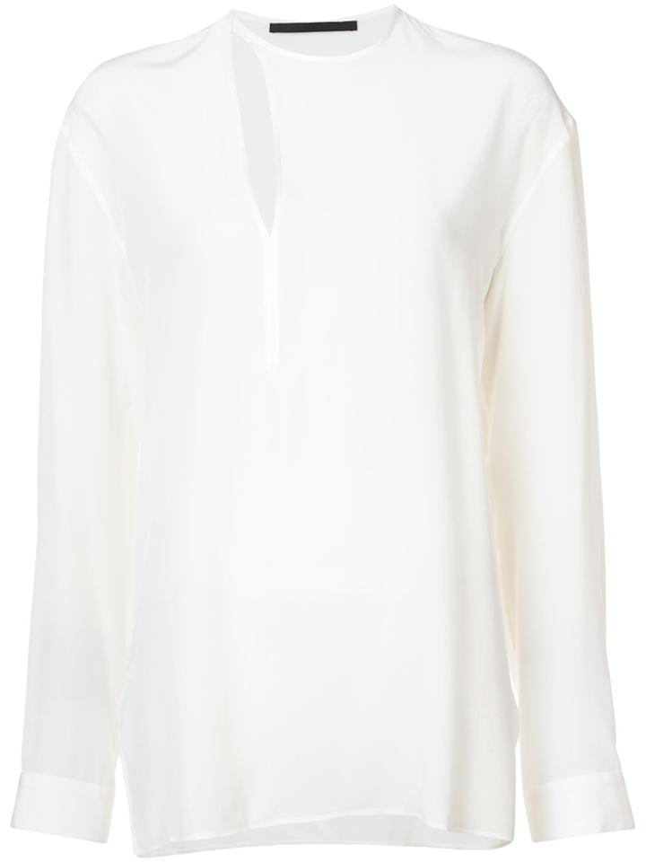 Haider Ackermann Cut Out Detail Blouse - White