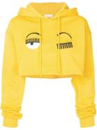 Chiara Ferragni Cropped Winking Sweatshirt - Yellow
