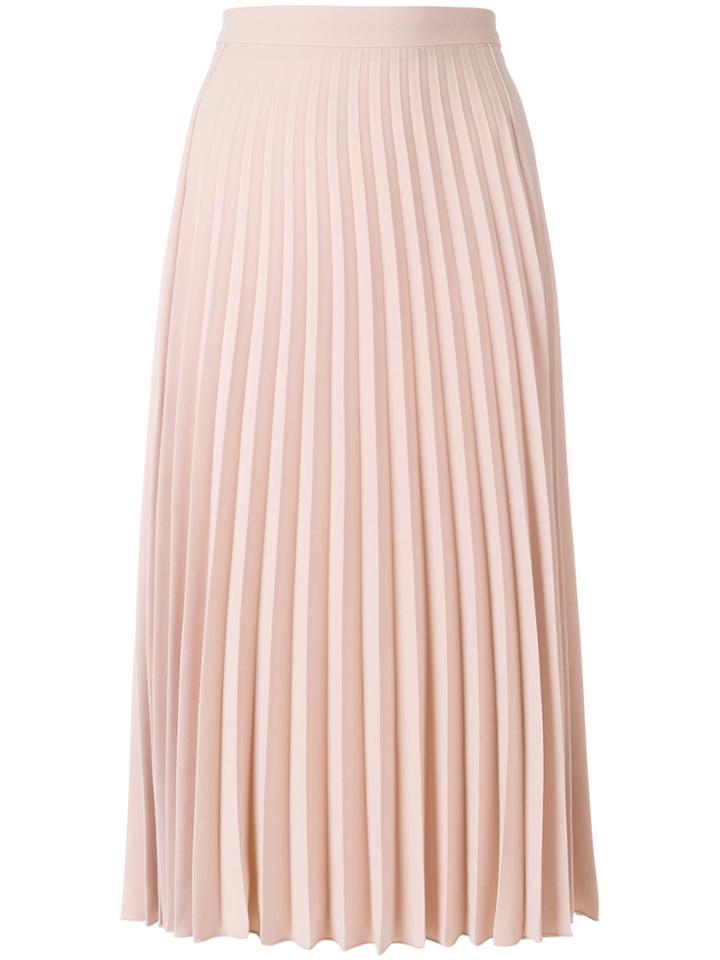 Red Valentino Pleated Midi Skirt - Pink & Purple