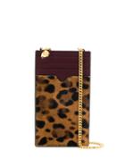 Alexander Mcqueen Leopard Print Phone Wallet - Brown
