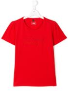Armani Junior Logo Print T-shirt, Girl's, Size: 14 Yrs, Red