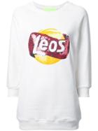 Leo Branded Oversized Sweatshirt, Women's, Size: Small, White, Cotton