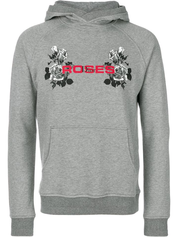 Dior Homme Roses Hoodie - Grey
