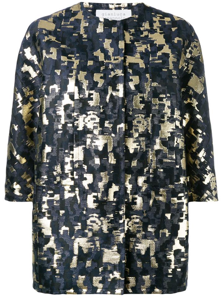 Gianluca Capannolo Metallic Jacquard Jacket - Blue
