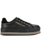 Versace Jeans Platform Lace Up Sneakers - Black