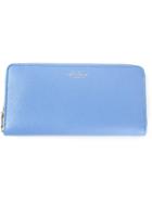Smythson Zip Around Wallet - Blue