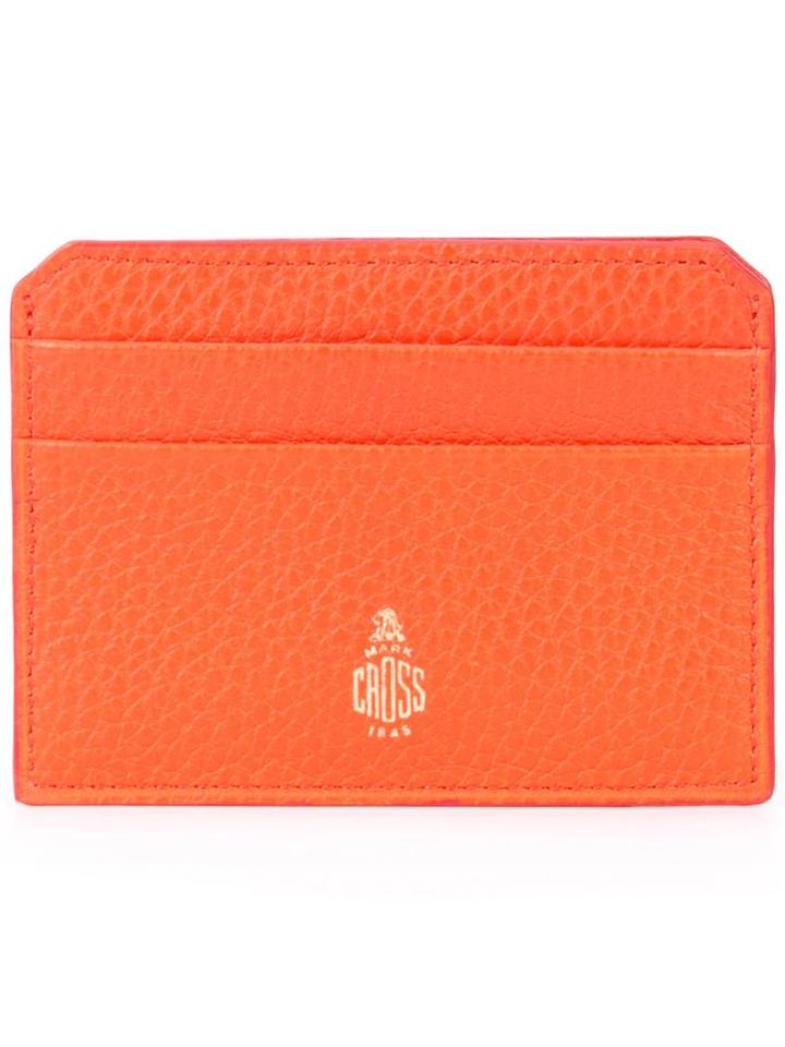 Mark Cross Brand Stamp Cardcase, Women's, Red, Leather
