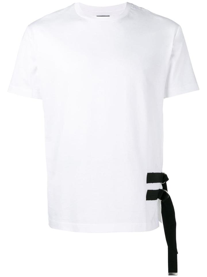 Les Hommes D-ring Buckle Detailed T-shirt - White