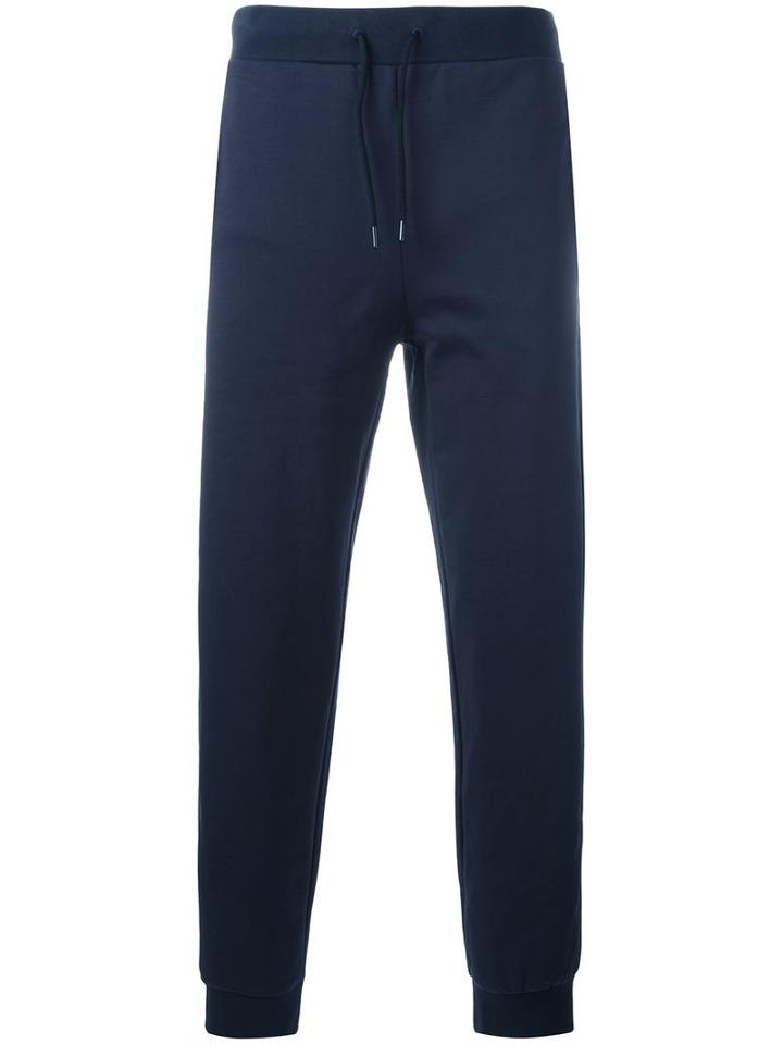 Dirk Bikkembergs Slit Pockets Sweatpants, Men's, Size: Large, Blue, Cotton/spandex/elastane