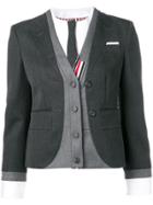 Thom Browne Trompe L'oeil Suit Sport Coat - Grey