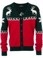 Dsquared2 Deer V-neck Cardigan - Blue
