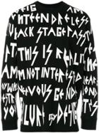 Ktz Letter Print Long Sleeve T-shirt - Black