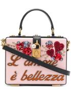 Dolce & Gabbana Embellished Dolce Box Bag - Pink