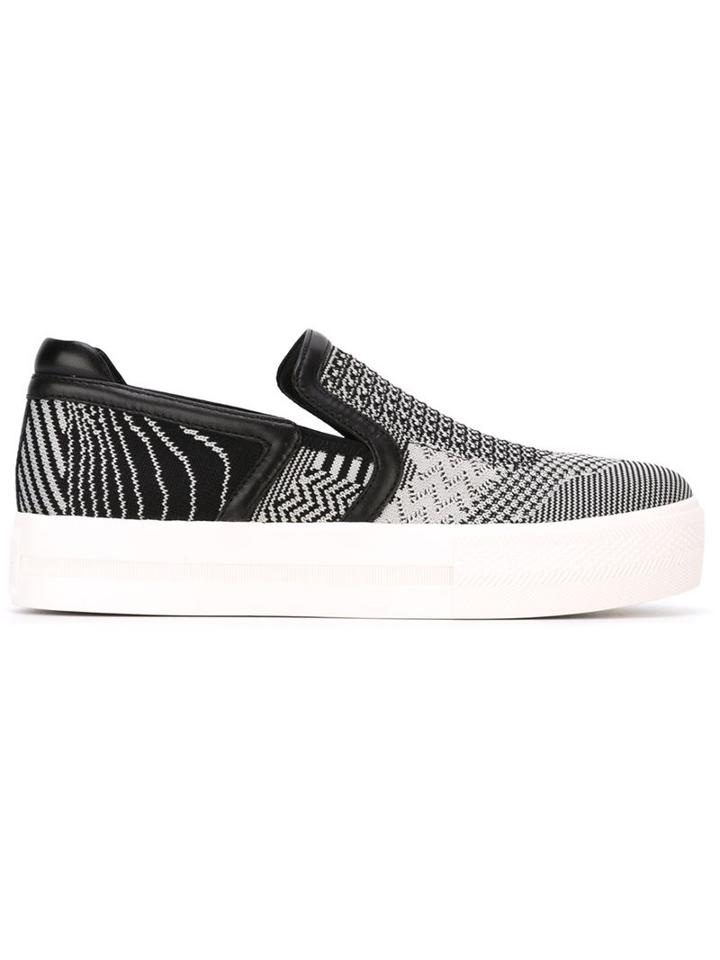 Ash Houndstooth Print Slip-on Sneakers