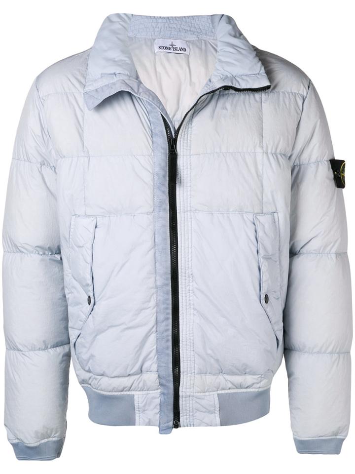Stone Island Padded Bomber Jacket - Blue