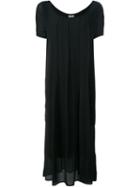 Kristensen Du Nord Chest Pleated Mid-length Dress, Women's, Size: 4, Black, Cotton/silk/spandex/elastane