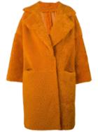 Christian Wijnants 'joko' Coat, Women's, Size: Medium/large, Yellow/orange, Lamb Fur/lamb Skin