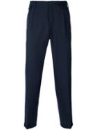 Pt01 - Cropped Tailored Trousers - Men - Virgin Wool - 32, Blue, Virgin Wool