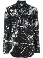 Saint Laurent Paint Splatter Denim Shirt