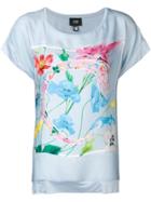 Cavalli Class Floral Print T-shirt - Blue