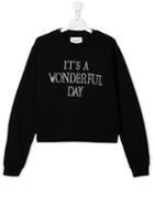Alberta Ferretti Kids Teen It's A Wonderful Day Printed Sweatshirt -