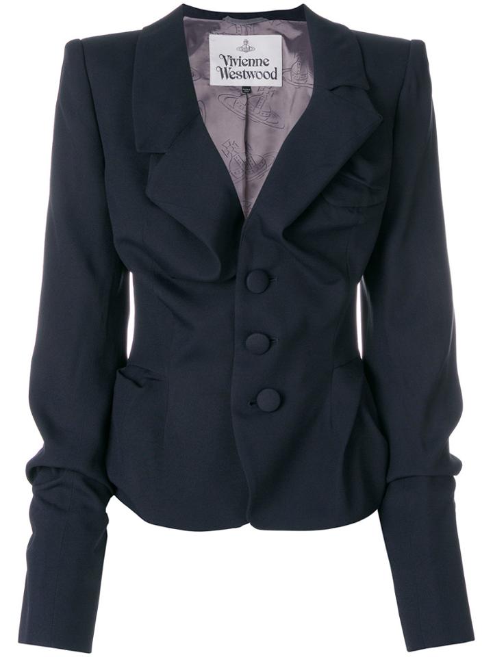 Vivienne Westwood Fitted Asymmetric Jacket - Blue