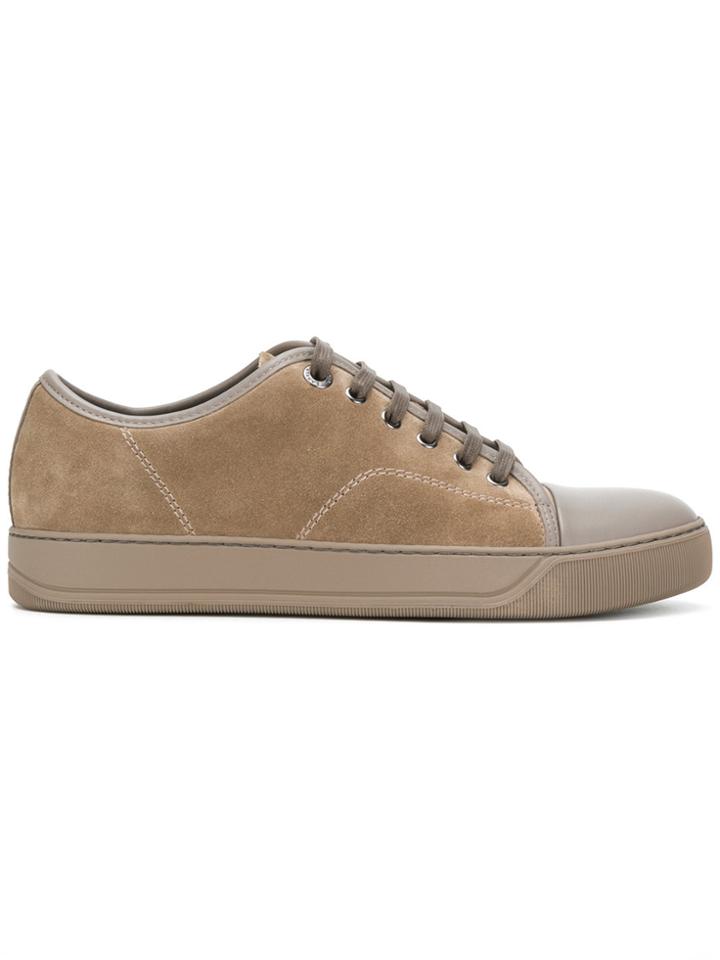 Lanvin Toe Capped Sneakers - Brown