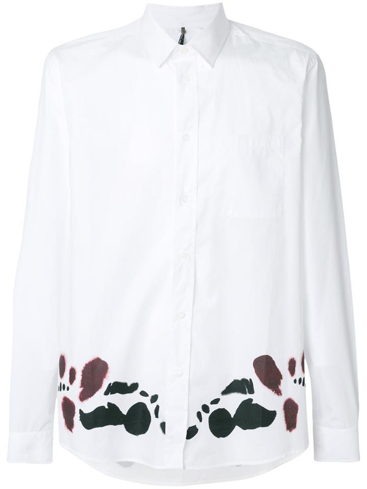 Oamc Moth Hem Print Shirt - White