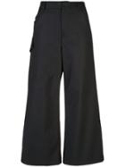 Derek Lam Cotton Sateen Culotte With Utility Pocket - Black
