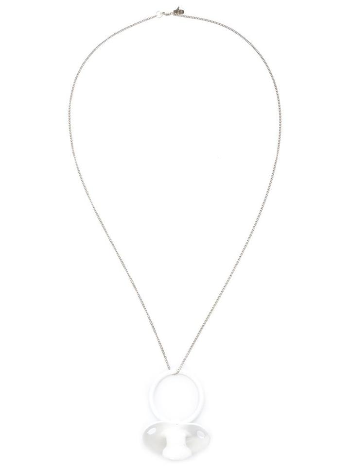 Bernhard Willhelm Pacifier Pendant Necklace, Women's, Metallic