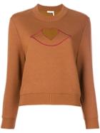 See By Chloé Heart Cut-out Sweatshirt - Brown