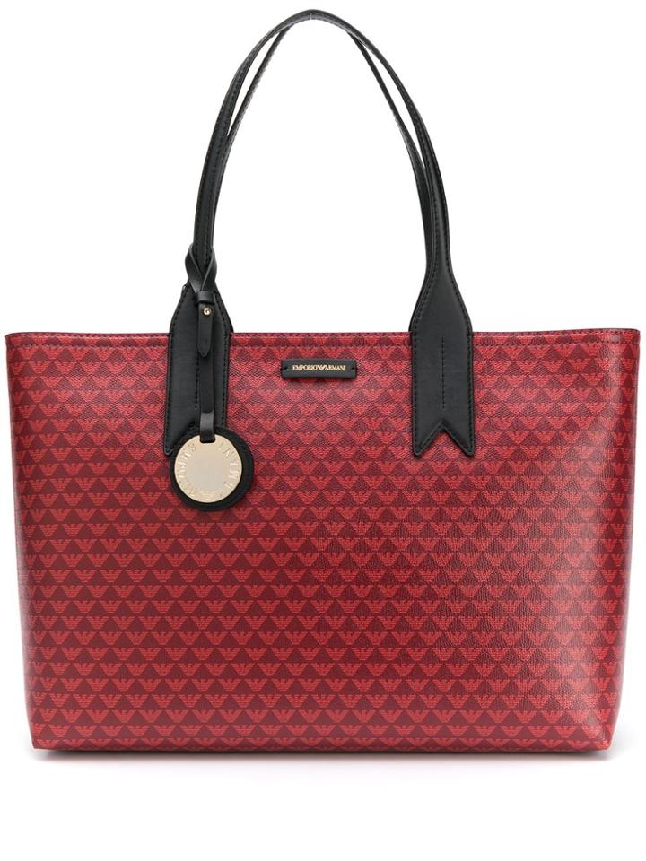 Emporio Armani Eagle Logo-print Tote Bag - Red