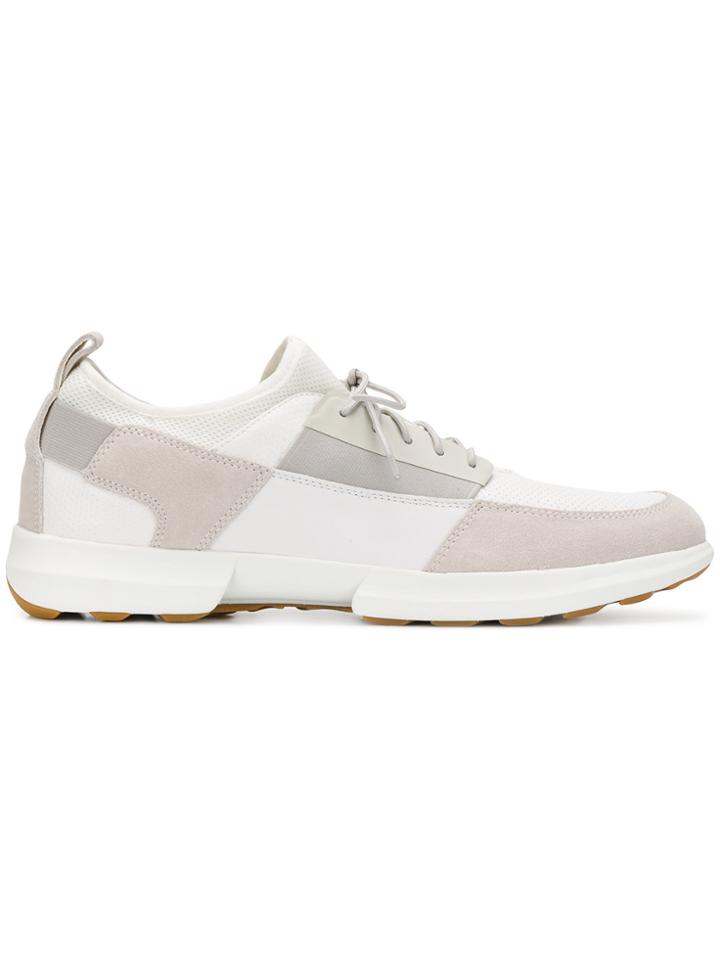 Geox Patchwork Embellished Sneakers - White