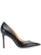 Sam Edelman Hazel Crocodile-effect Pumps - Black
