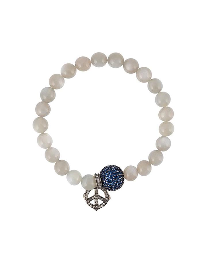 Loree Rodkin Sapphire And Diamond Charm Beaded Bracelet