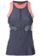 Adidas By Stella Mccartney Zip Front Sports Tank - Grey